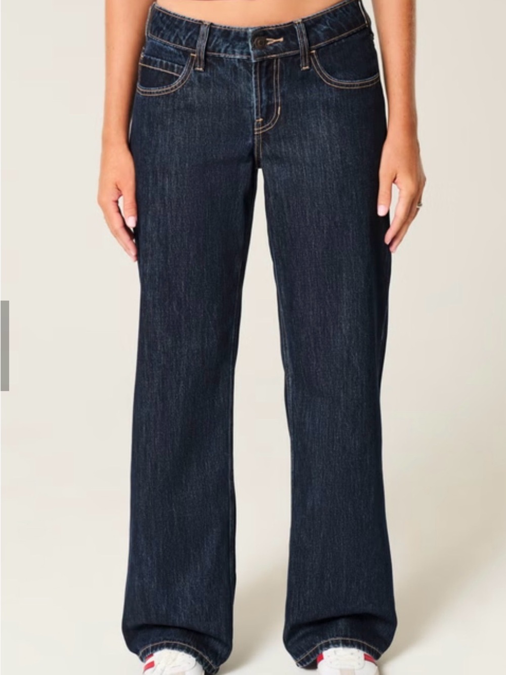 Hollister Dark Indigo Wide-Leg Jeans